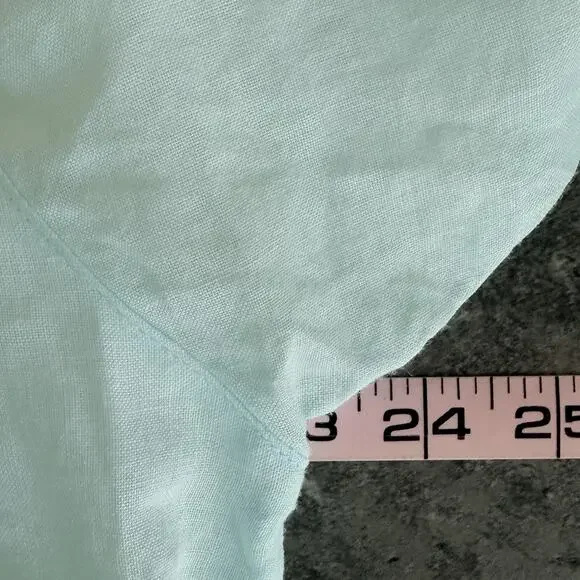 Casey Coleman Linen Shirt Womens Size Medium Embroidered Sea Turtles Resort - Picture 7 of 9